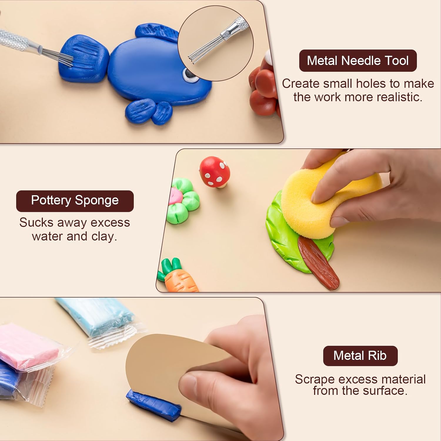Air Dry Clay Tools Set for Adults โ image 6