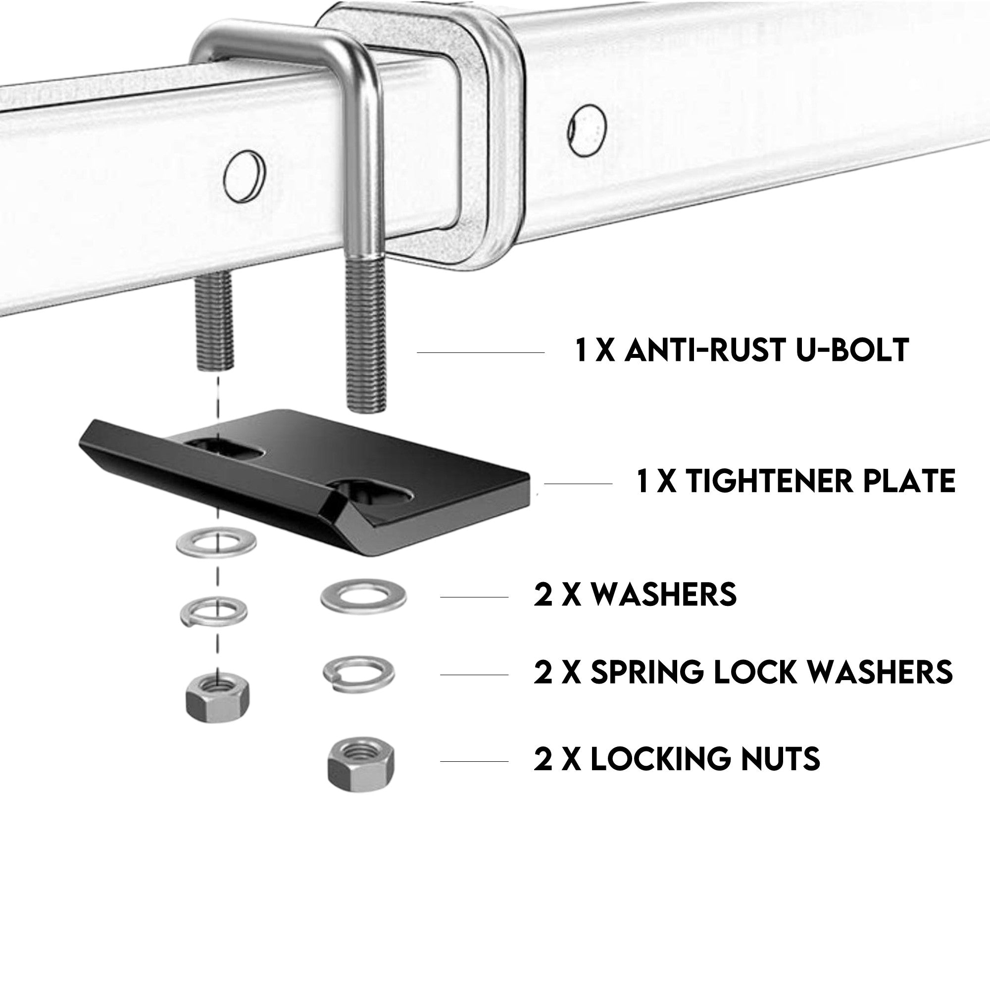 Motorcycle Motorbike Carrier Rack 2" Towbar Arm Dirt Bike Ramp Brake Lights — image 6