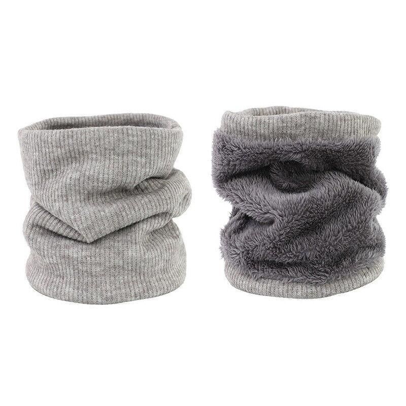 Fleece Neck Warmer Thermal Tube Scarf Winter Snood Hat for Men Women Outdoor - Wine Red — image 4