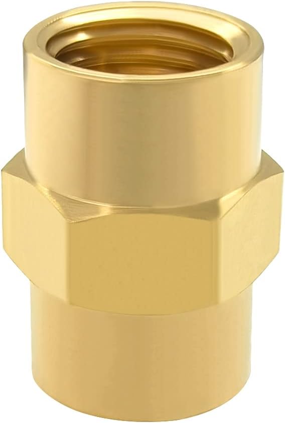 10PCS Brass Coupling 1/4" x 1/4" NPT Female Coupler Hex Head Pipe Fitting — image 3