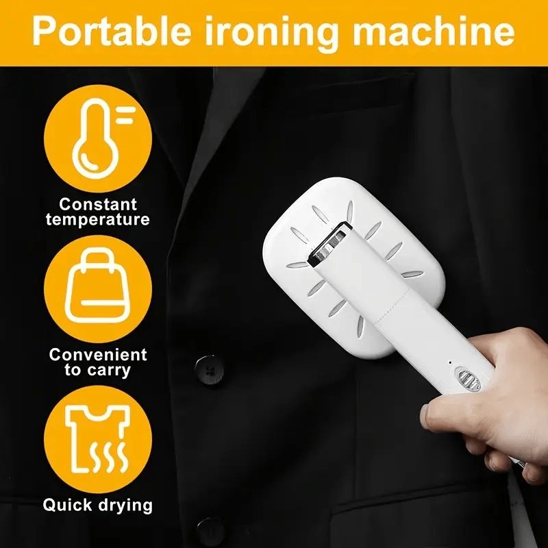 Portable Hand-Held Iron USB-Powered Iron Travel Mini Iron Fast Pre-Heating Iron - Black - Size 1020 โ image 5