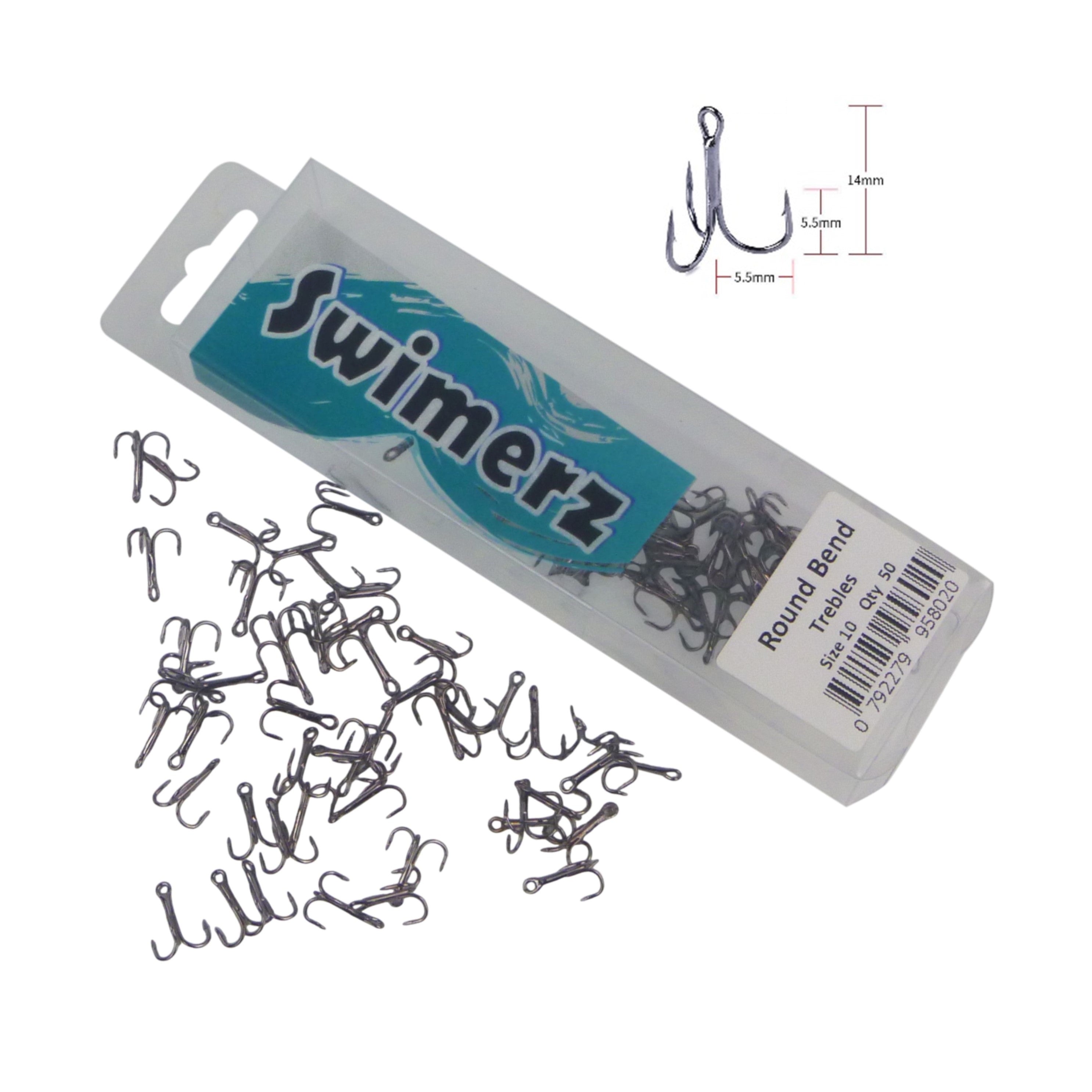 Swimerz Round Bend Trebles Size 10, 50 pack — image 3