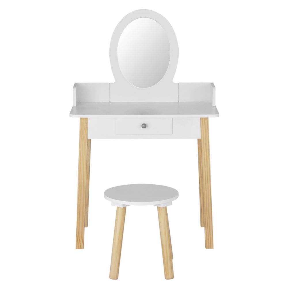 Keezi Kids Dressing Table Chair Set Wooden Leg Vanity Makeup Drawer Mirror — image 4