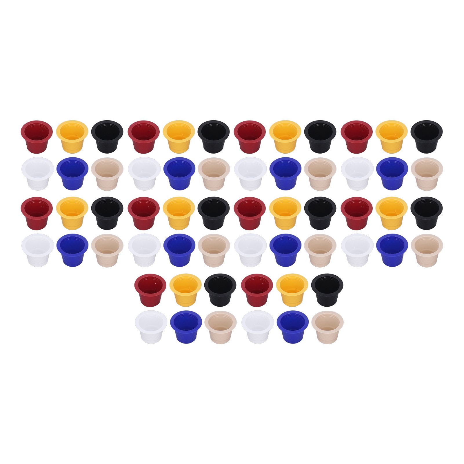 60pcs Refillable Disposable Coffee Capsule Cup Bottom Sealing Aluminum Film Plastic Coffee Filters for Home