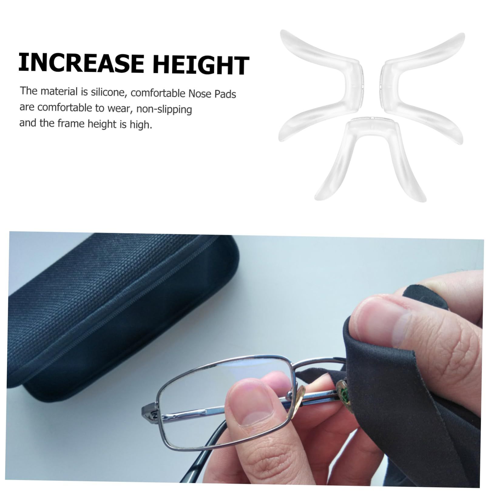 3pcs Silicone Eyeglasses Nose Pads Soft Glasses nosepads Eye Glasses Repair Parts Eyeglass Parts Nose Bridge โ image 2
