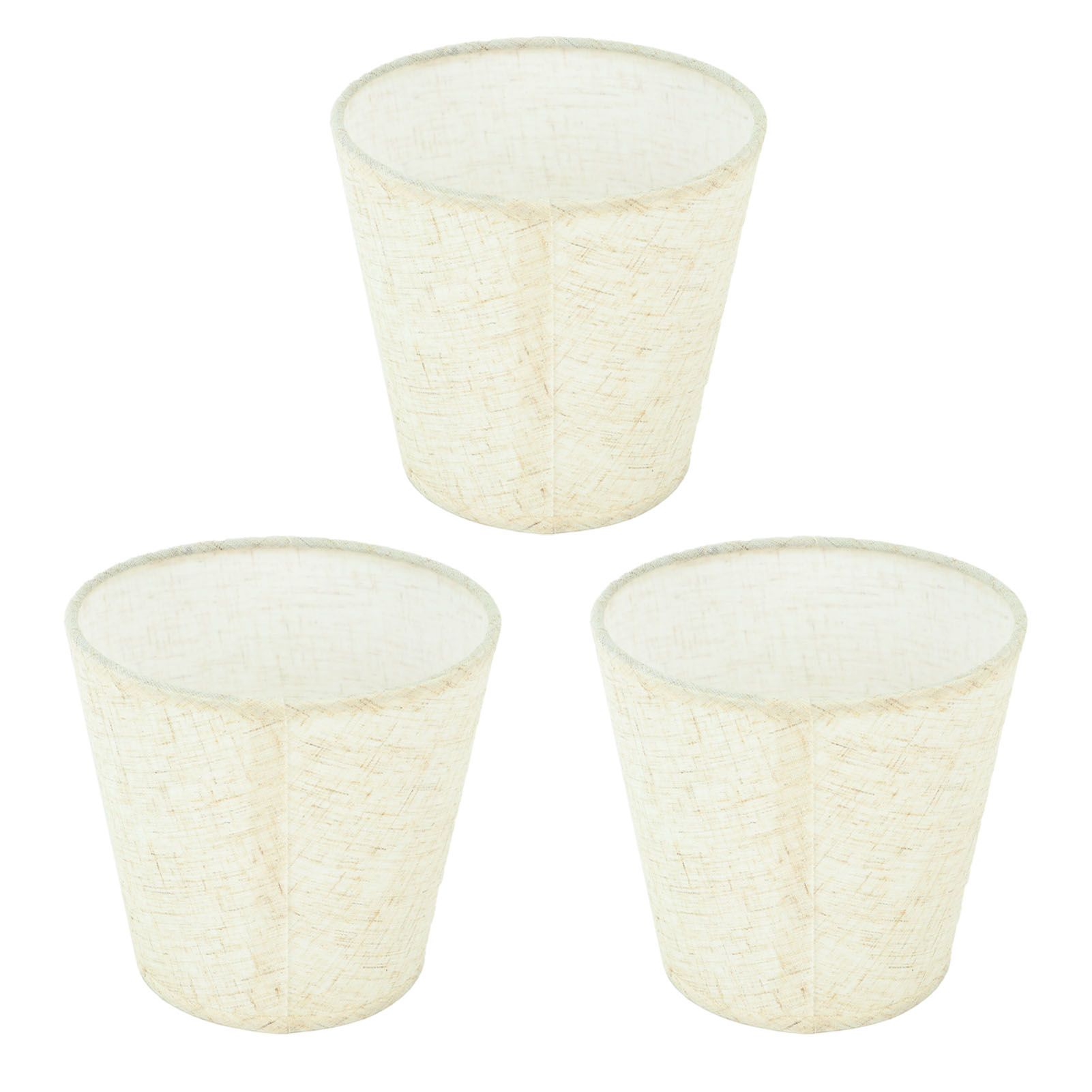 3Pcs Lampshades Hand Crafted Natural Linen Stylish Dustproof Barrel Chandelier Shades For Table Lamps and Floor Light โ image 6