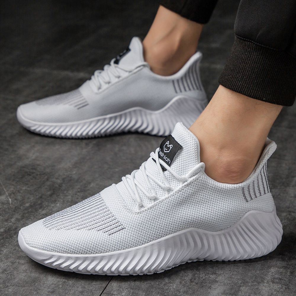 Men's Sneakers Outdoor Road Shoes Breathable Lightweight Non-slip ( White Size US9.5=US43 ) โ image 5
