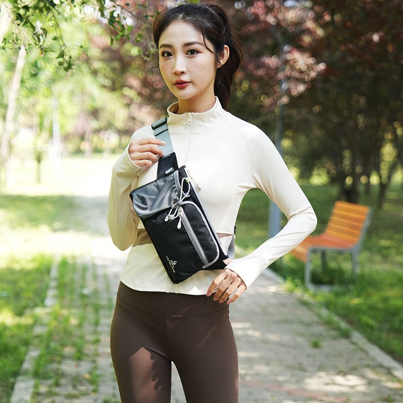 One pack sports outdoor leisure waist bag multifunctional can put water bottle belt bag waist mobile phone bag suitable for running fitness, shopping, hiking — image 4