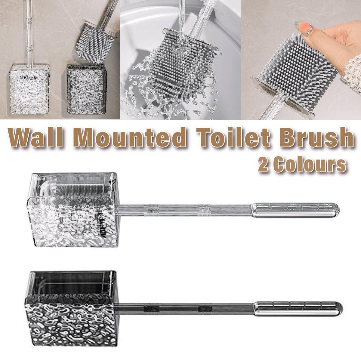 Corrugated Toilet Brush No Dead Angle Wall Hanging Toilet Cleaning Brush - Grey β image 2