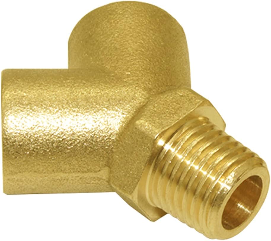 Brass Pipe Fitting Y-shaped 1/4" NPT Female x 1/4" NPT Male Connector 3-way Fitting Coupler Adapter (Pack of 2) โ image 4