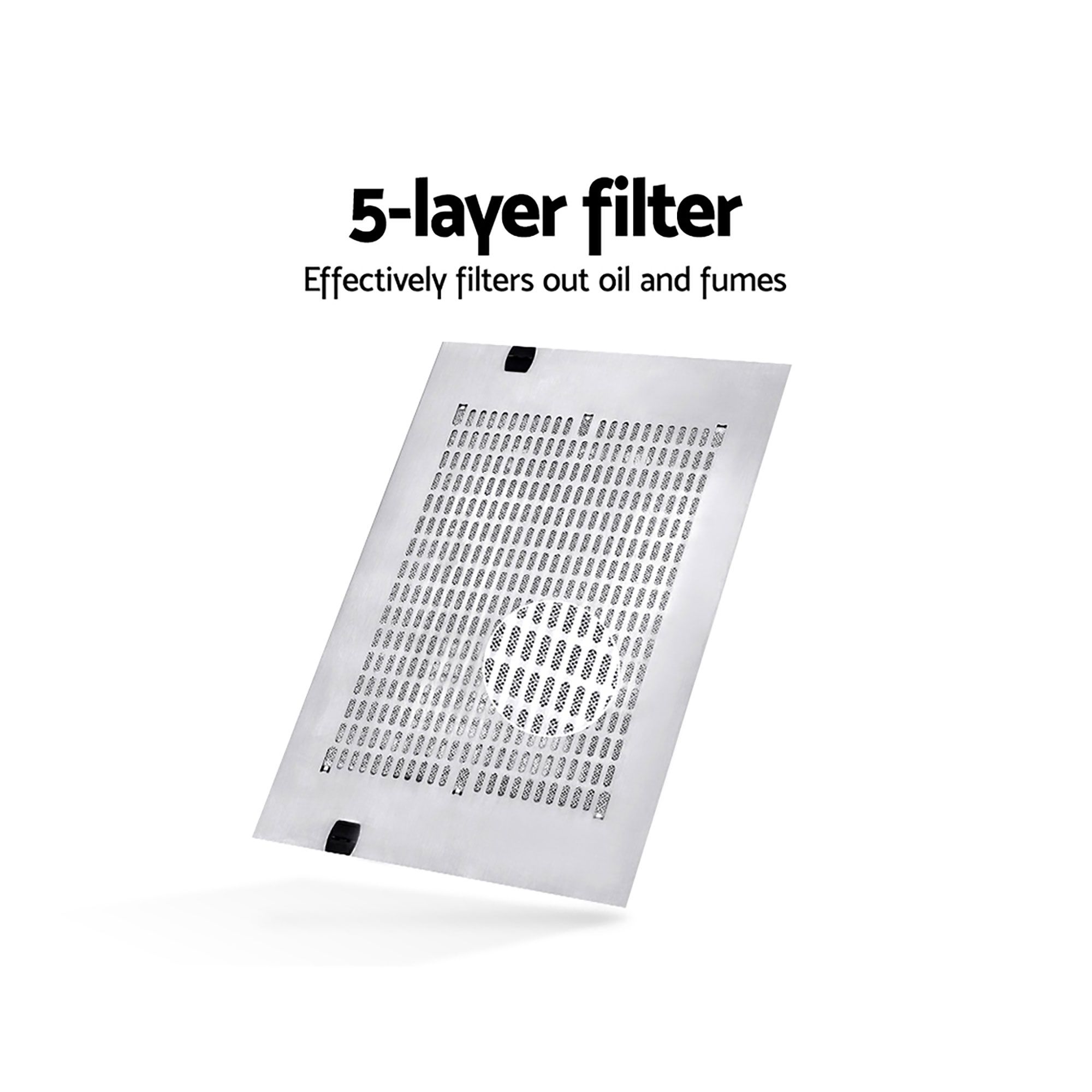 Devanti 600mm Range Hood 60cm Rangehood Kitchen Canopy LED Light Stainless Steel โ image 5