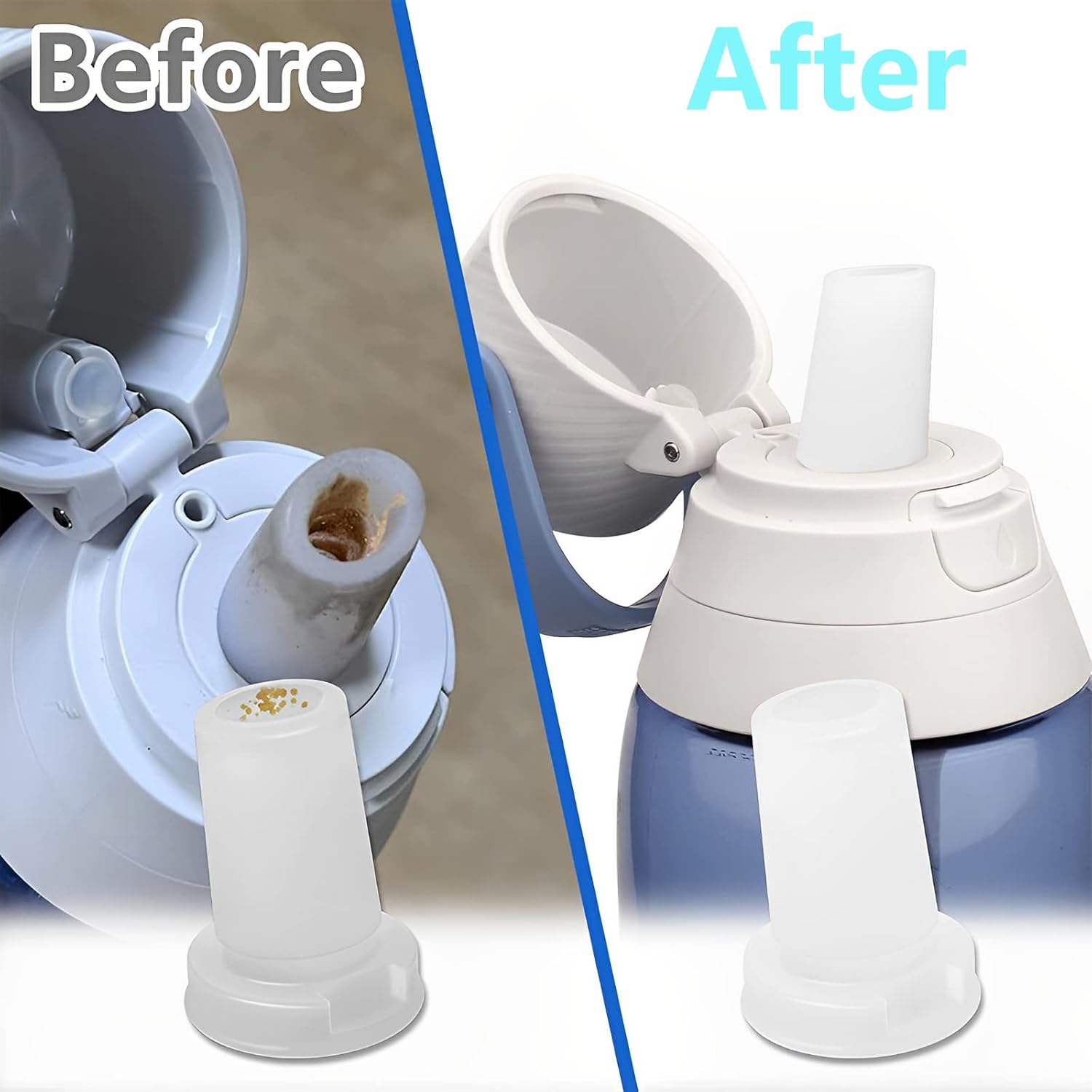 Bite Valve Replacement for Brita Water Bottle, 2 Pack, Silicone, BPA-Free, 1 Liter, Sports, Travel — image 3