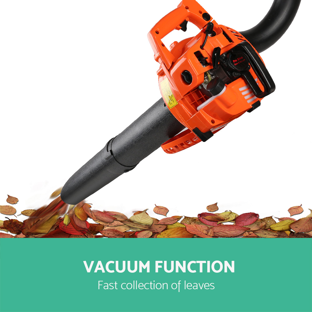 Giantz 25.4cc Petrol Leaf Blower Vacuum 2-in-1 Garden Vac Mulcher Blower Orange — image 4