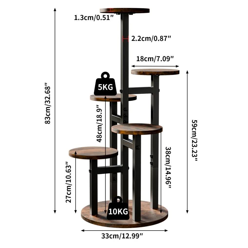 Multi-Tier Flower Plant Stand Industrial Metal Garden Flower Pots Rack AU โ image 6