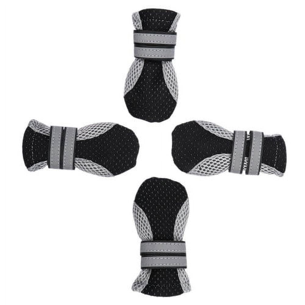 Small Dog Shoes, Slip Resistant 4pcs Dog Puppy Boots Booties Pet Sneakers with Reflective Fastener Tape for Small Medium Dogs, Protect Paws Easy to Wear Daily โ image 5