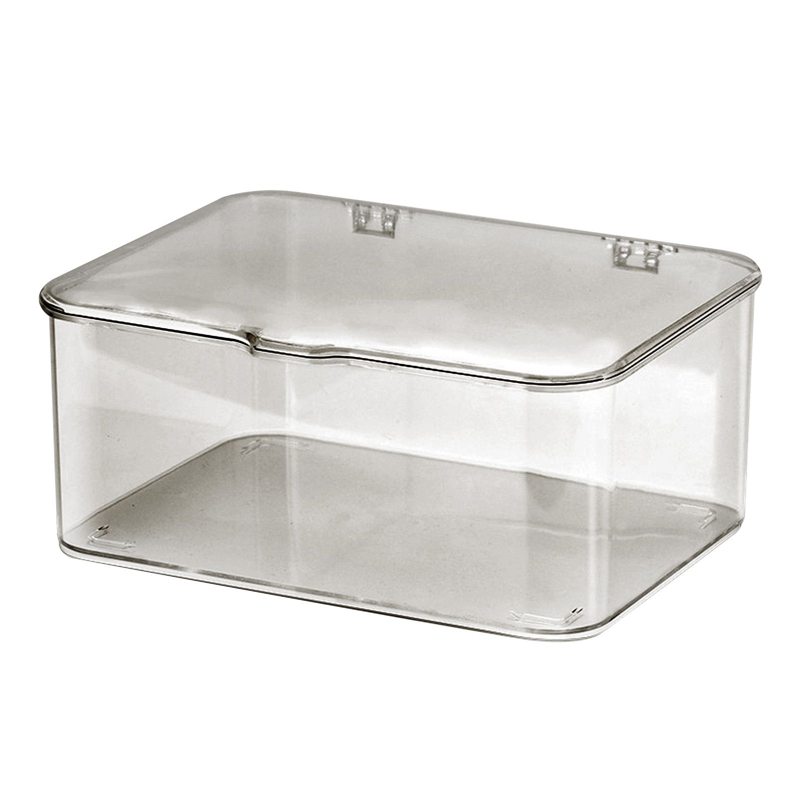 Desk Storage Box Plastic Large Capacity Dustproof Multi Functional Phone Case Storage Holder with Lid Light Gray โ image 2