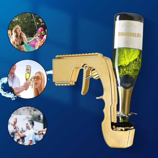 Champagne Gun Wine Dispenser Bar Tools Beer Gun Wine Bottle Stopper Bottle Beer Spray Gun Bottle Cap Wine Ejector Accessories — image 3