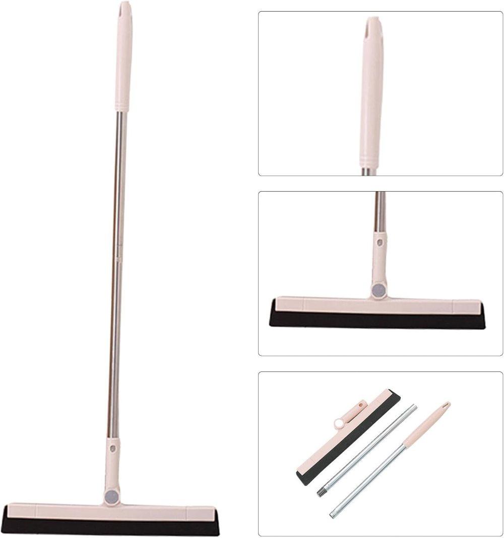 95 cm Floor Scraper with Telescopic Handle, Rotatable for Wet and Dry Use, Beige โ image 5