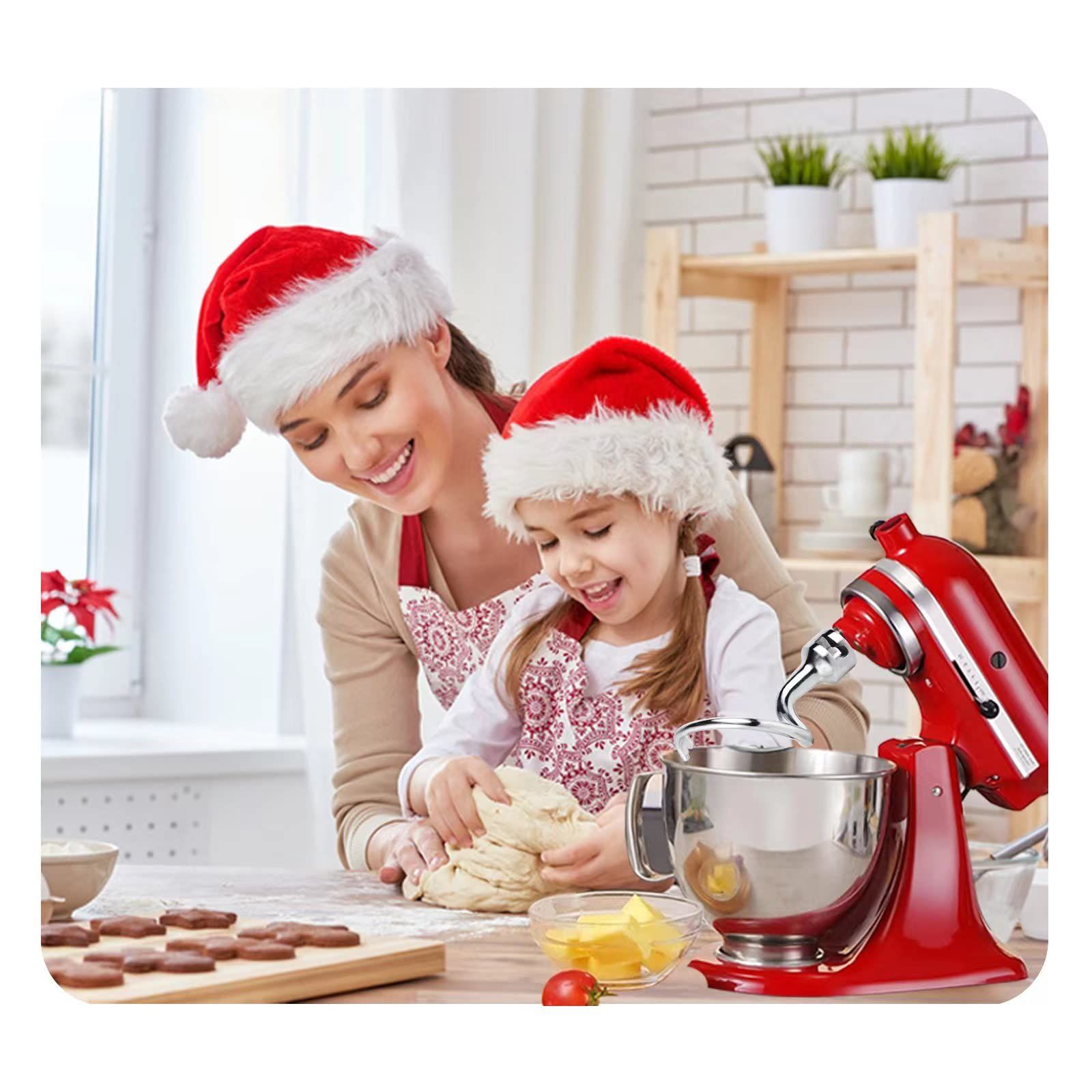 Stainless Steel Spiral Dough Hook Attachment Tilt-Head Stand Mixer, Dough Hook, Dishwasher Safe, Mixer Accessory โ image 3
