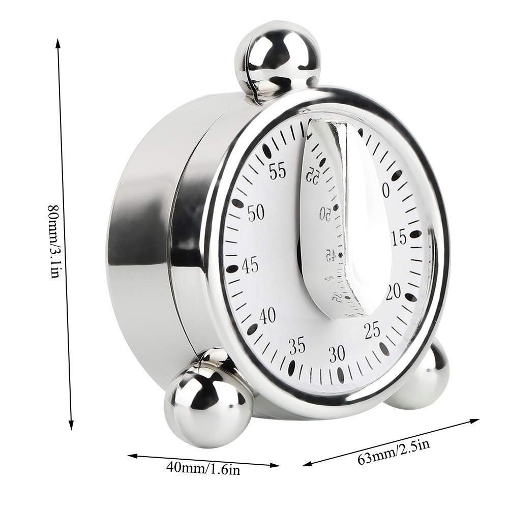 Mechanical Timer,60 Minute Magnetic Stopwatch Timer Kitchen Cooking Timer Visual Countdown Timer with Alarm Sound for Cooking — image 5