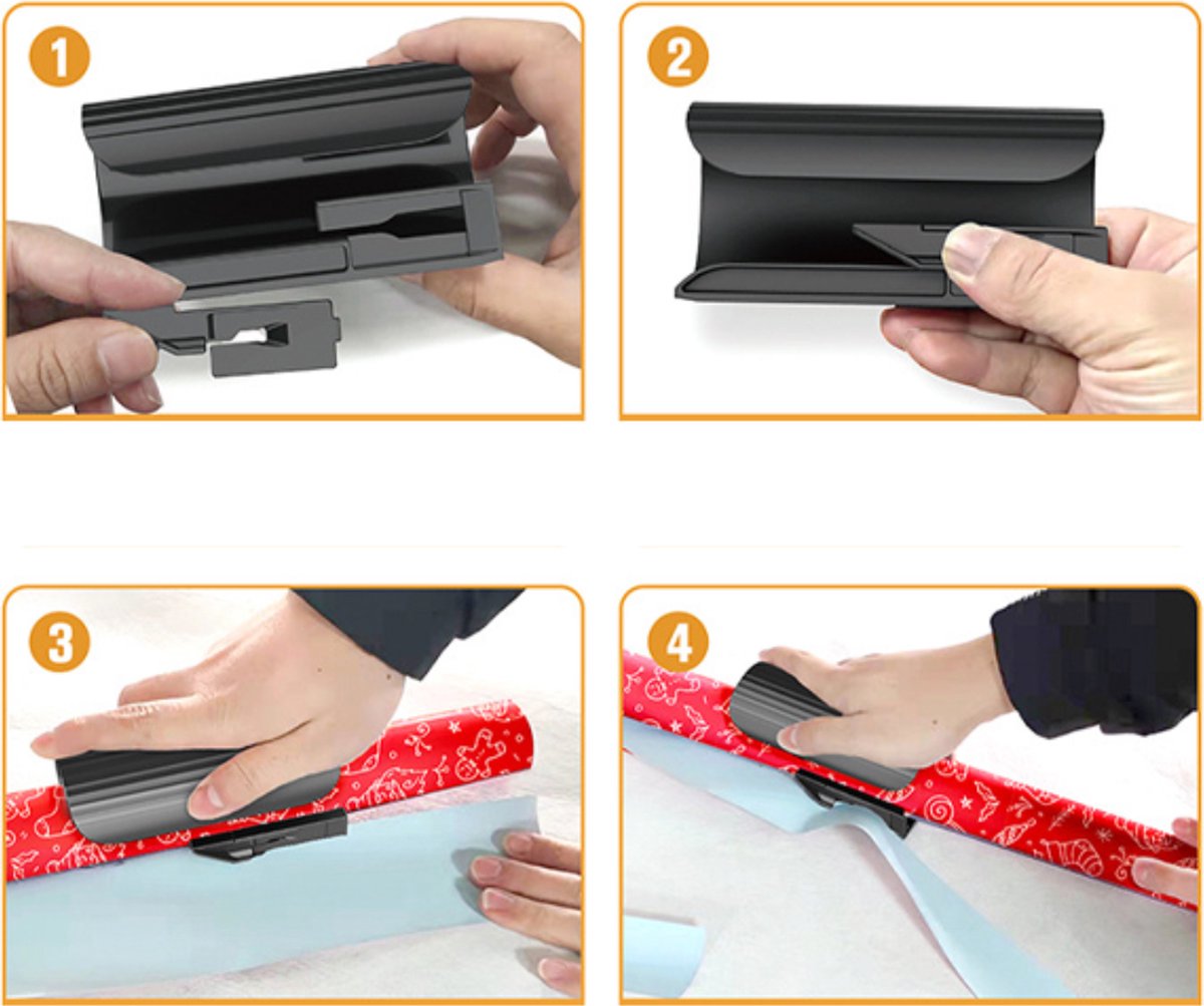Wrapping Paper Cutter - Gift Paper Roll Cutter Aid - Home Office Roll Cutter - Gift Paper Cutter - Gift Cutter - Paper Roll Cutter - Black - 1 Piece — image 2