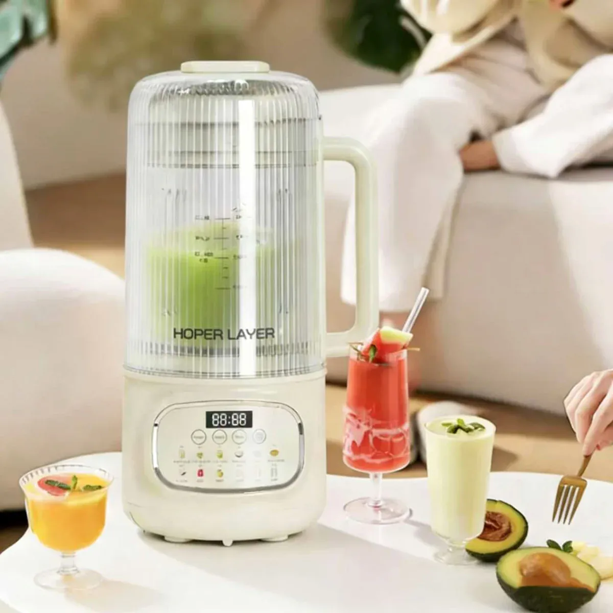 Hoper Layer 8in1 Quite Cooking Blender with Silent Shield 24H Preset Self-Cleaning AU Model — image 6