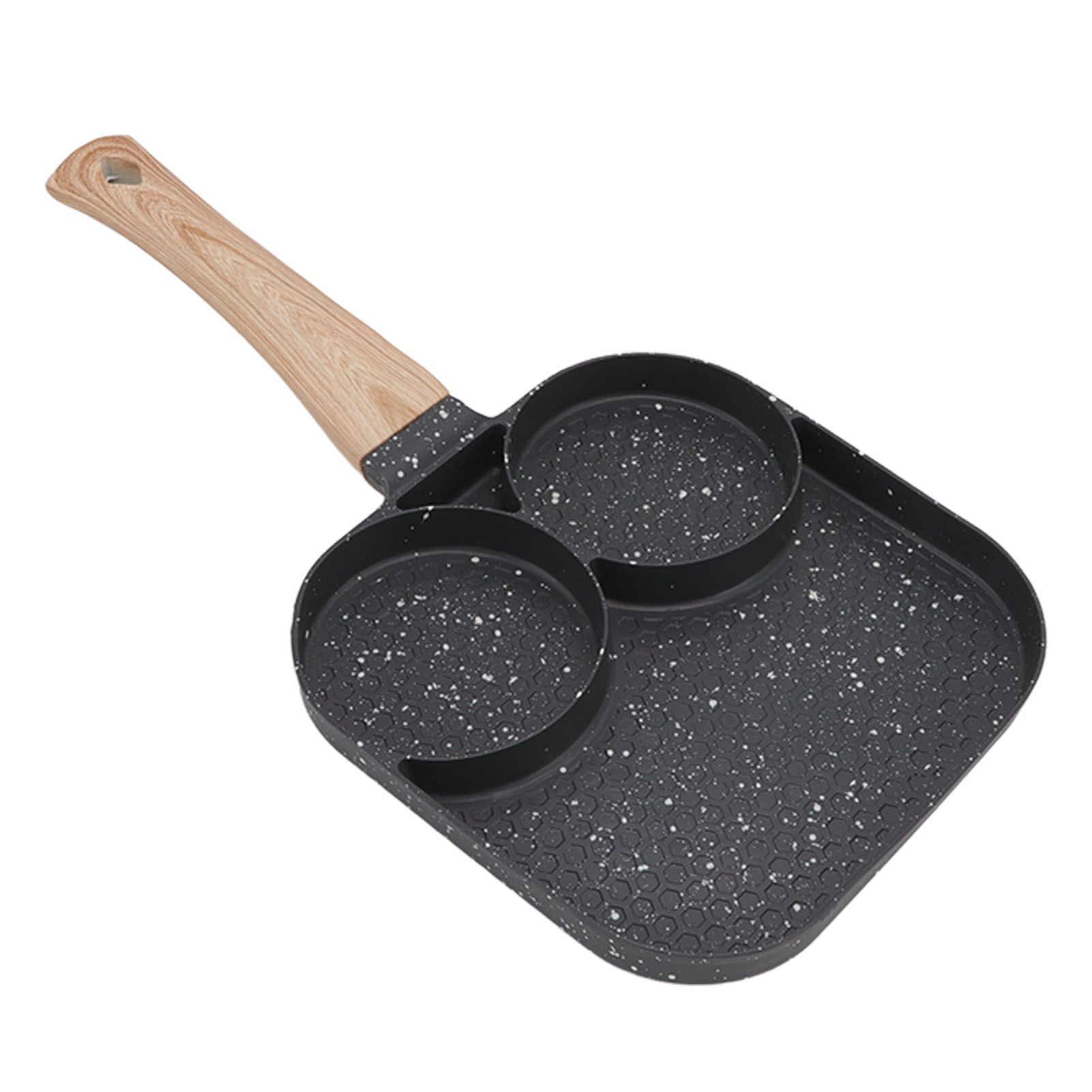 3 in 1 Breakfast Pan Prevents Stick Heat Resistant Divided Grill Frying Pan for Gas Stove Induction Cooker โ image 4