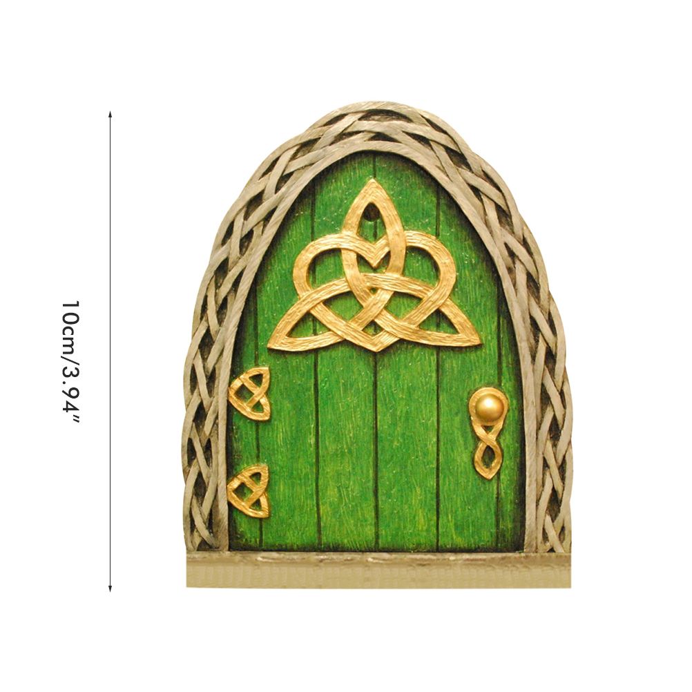 Fairy Door for Trees Miniature Fairy Garden Outdoor Decor Accessories Yard Art Sculpture Decoration for Kids Room Wall Trees — image 2