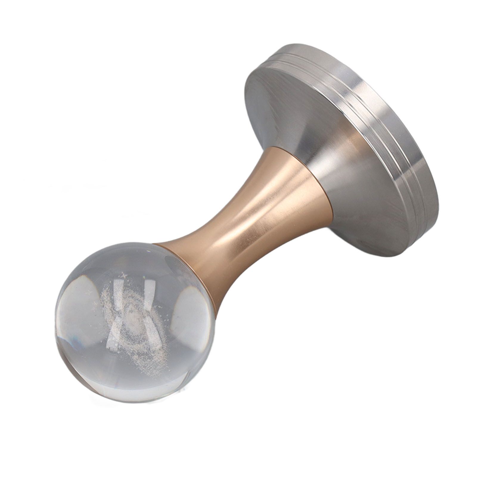 Coffee Tamper Food Grade Stainless Steel Crystal Ball Coffee Powder Hammer for Kitchen Shop Gold Pillar 58mm/2.3in โ image 4