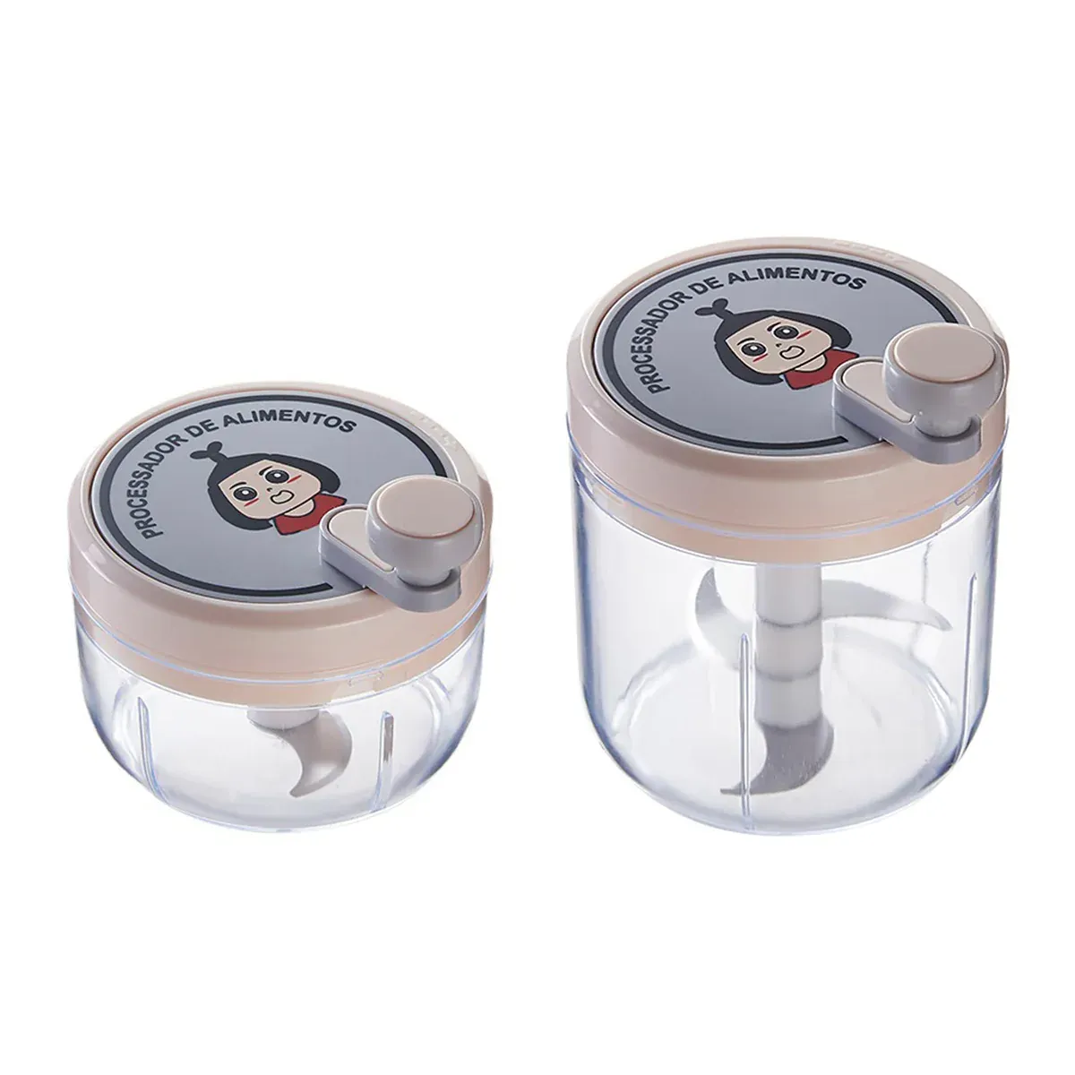 Manual Garlic Masher Hand Pull Stirrer Kitchen Tool Garlic Crusher Grinder Use - 200ml — image 3