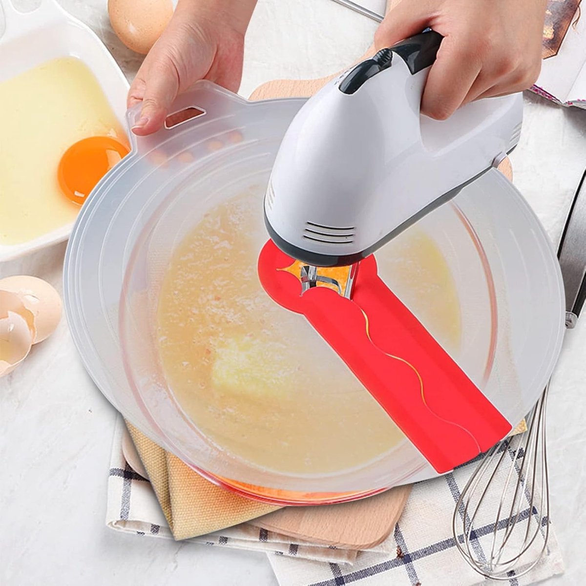 Immersion Blender Splatter Guard - Splash Guard for Mixer - ø 34 Cm - Whisk & Beater - Silicone Anti-Splash Lid - Universal - Fits Most Immersion Blenders — image 2