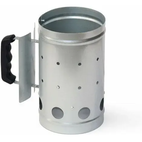 Charcoal Chimney Starter for Charcoal Grills, Galvanized Steel with Cool Touch Bakelite Handle, Outdoor BBQ, Grey, 15.8 × 27 cm — image 3