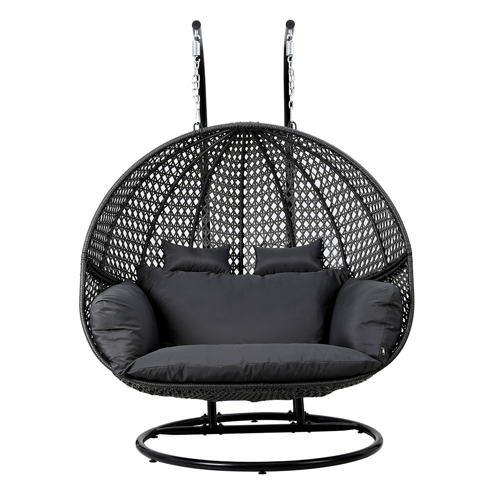 Gardeon Outdoor Swing Chair Hanging Rattan Patio Furniture Pod Stand Cushion 2 Seater โ image 4