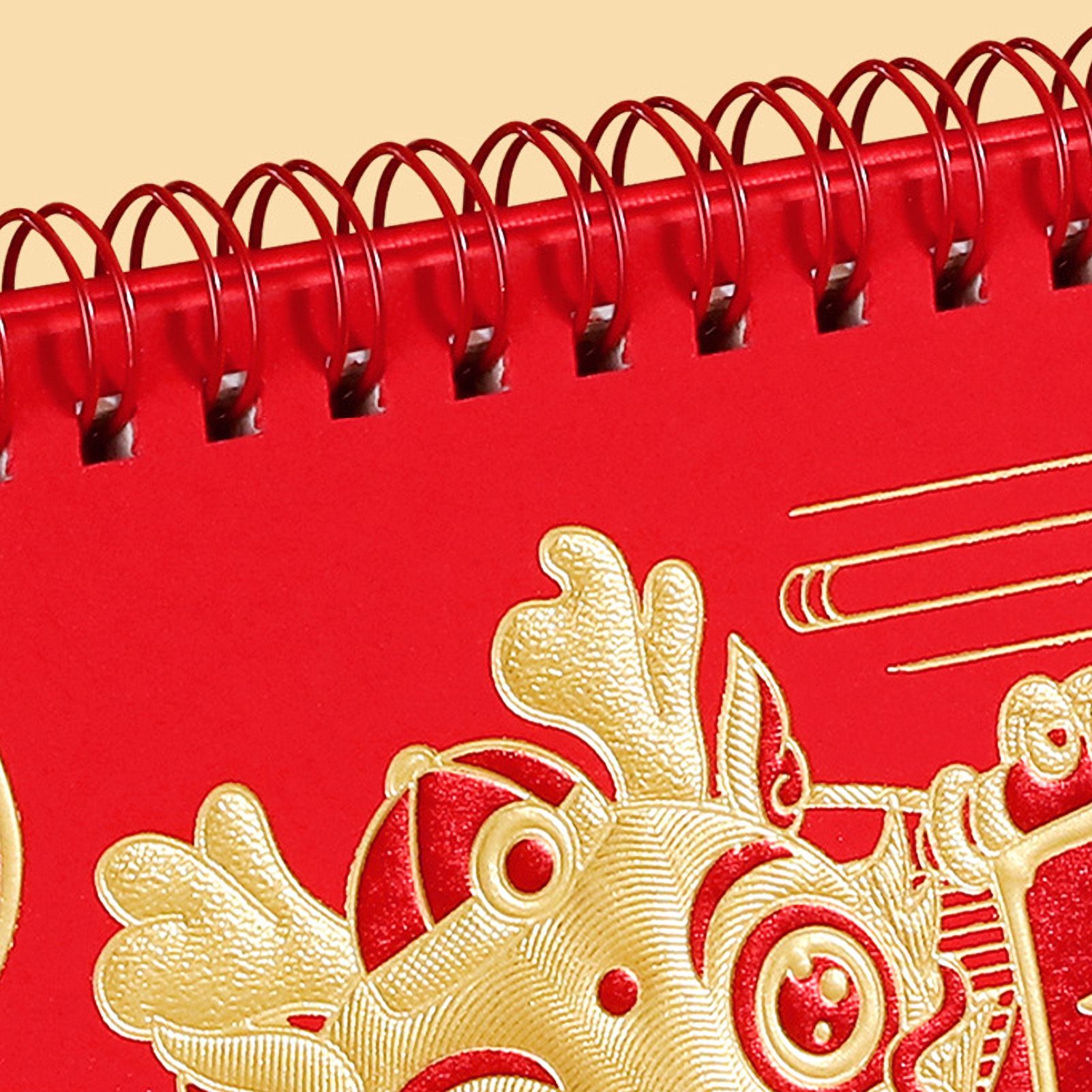 Dragon Year Desk Calendar Freestanding Flip Calendar Chinese New Year Calendar Monthly Desktop Calendar Year of The Dragon Calendar for Home Office — image 2