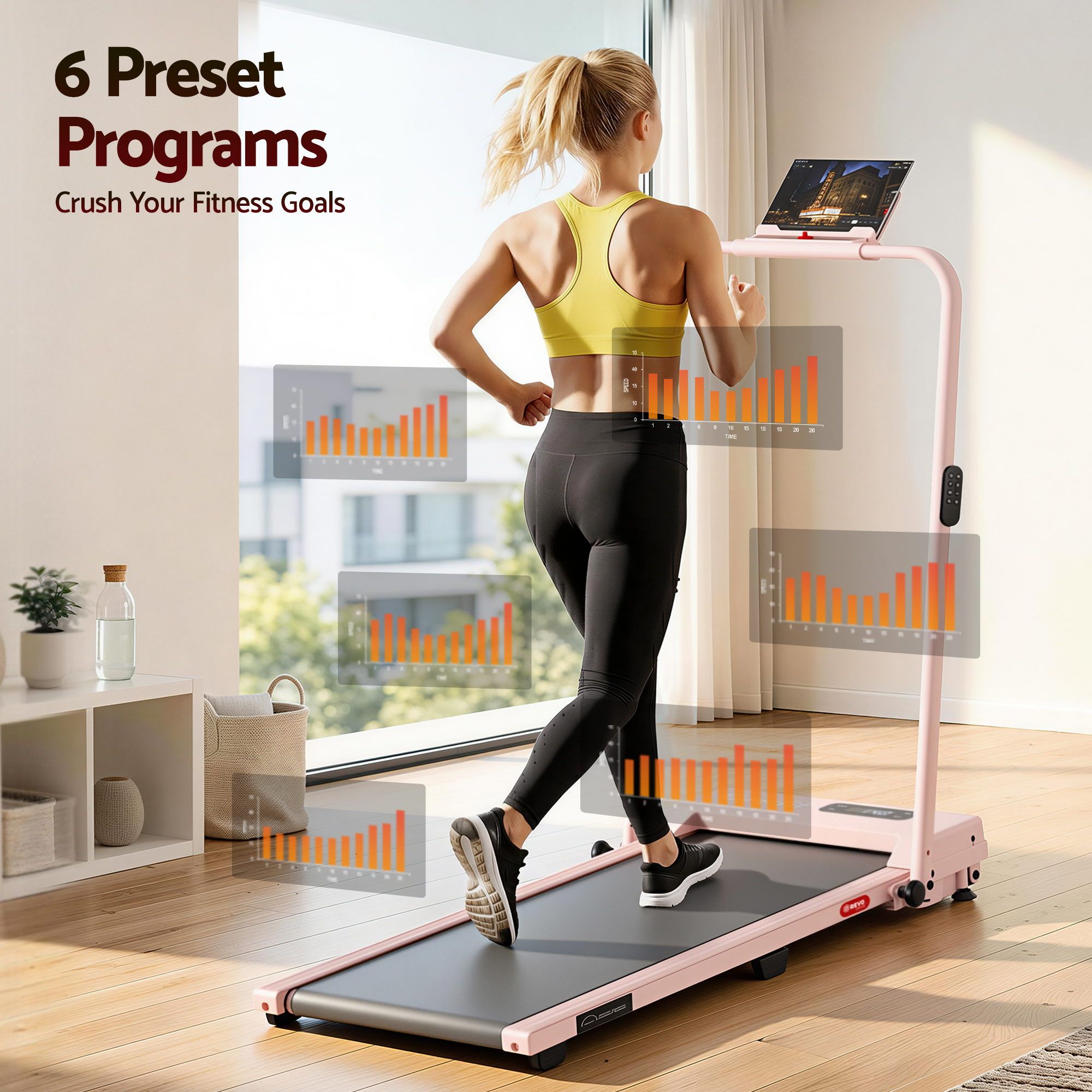 Everfit 3 in 1 Walking Pad Treadmill 12% Incline Under Desk Treadmills for Home Gym With 38cm Wide Belt APP Control — image 6
