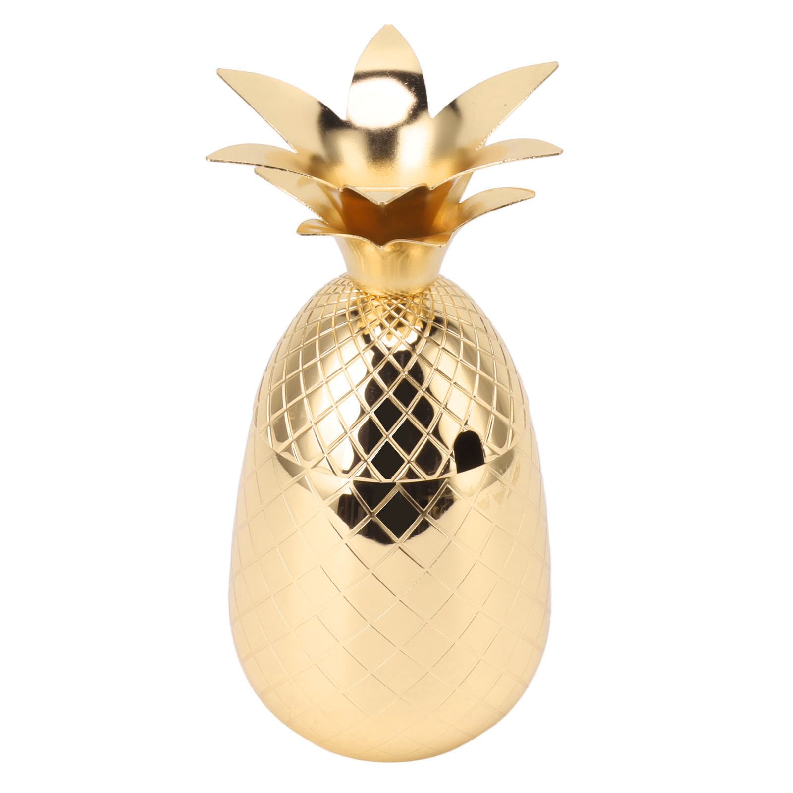 Cocktail Shaker Pineapple Shape Stainless Steel Polished Smooth Surface 500ml for Home Bar Gold โ image 3