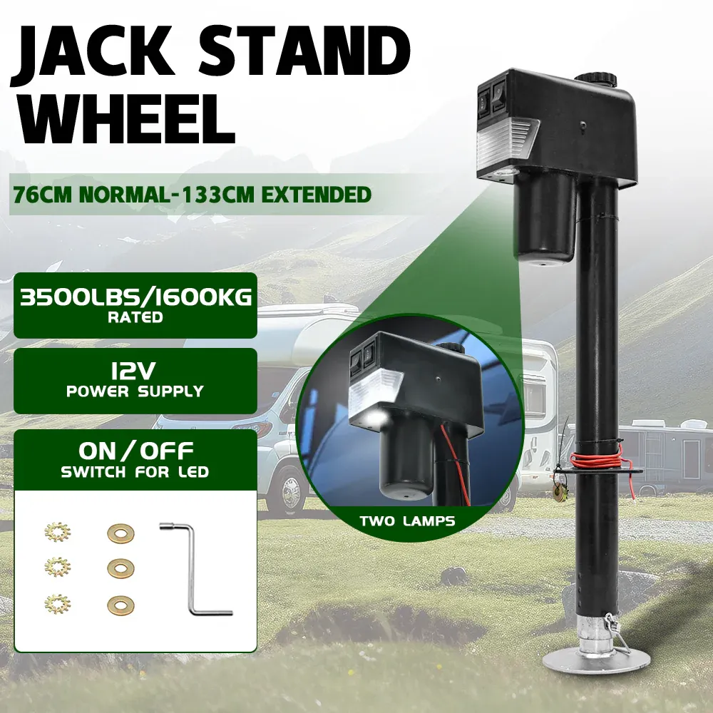 Electric A Frame Trailer Jack LED Light Power Tongue Jack Weight Capacity 3500 lbs 9Inch to 32Inch with Manual Crank Handle for RV Trailer Camper â image 2