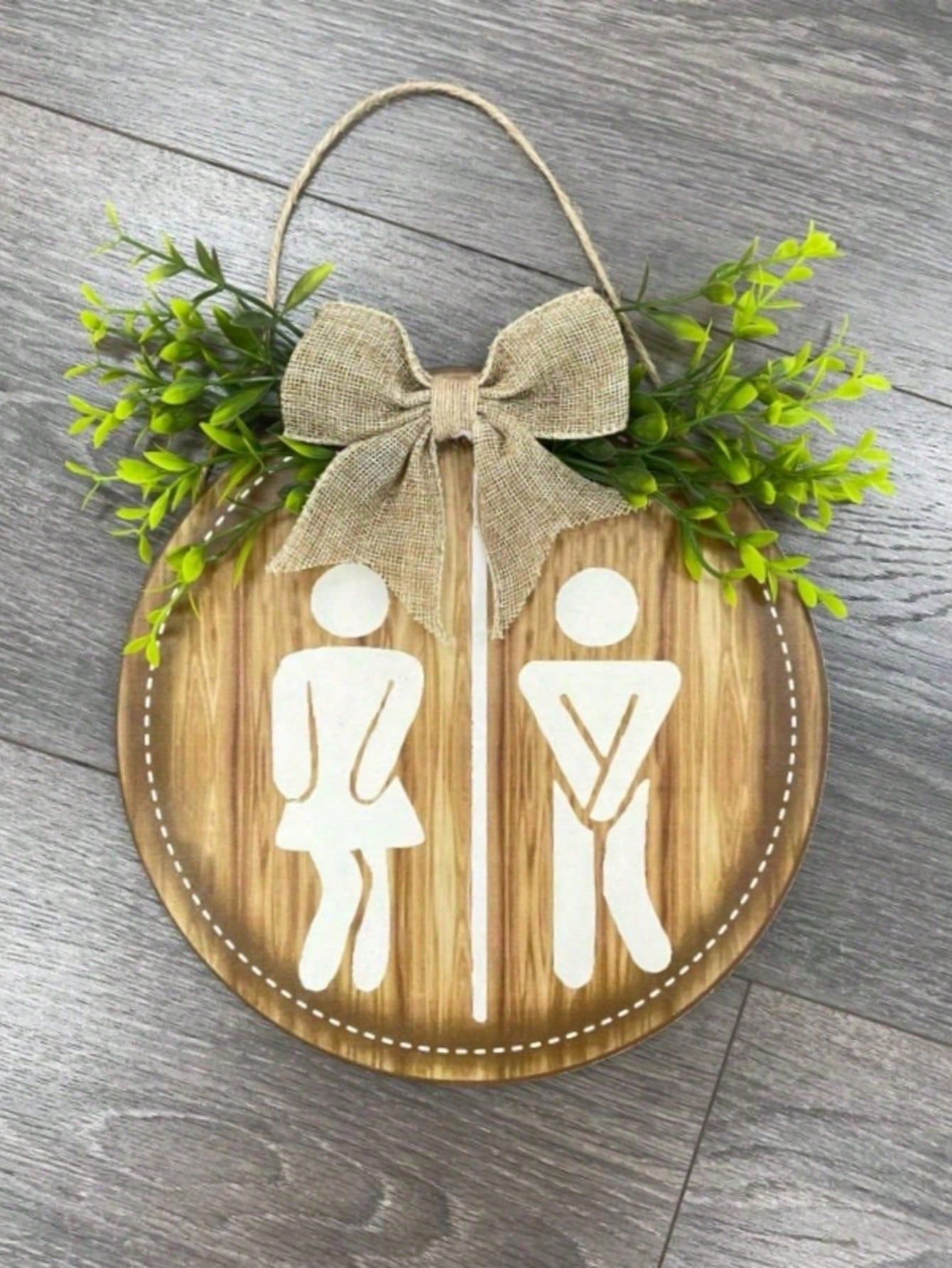 1PC Wooden Toilet Sign – House Decoration Sign, Wall Decoration, Farmhouse Bathroom Decor, Scene Decoration, Home Office Decor — image 5