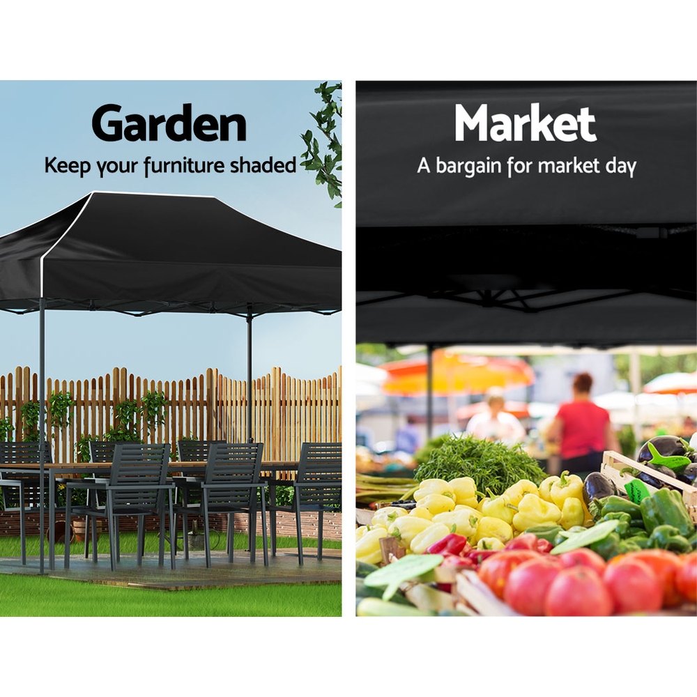 Instahut Gazebo Pop Up Marquee 3x4.5m Folding Tent Camping 500D Oxford Navy โ image 5