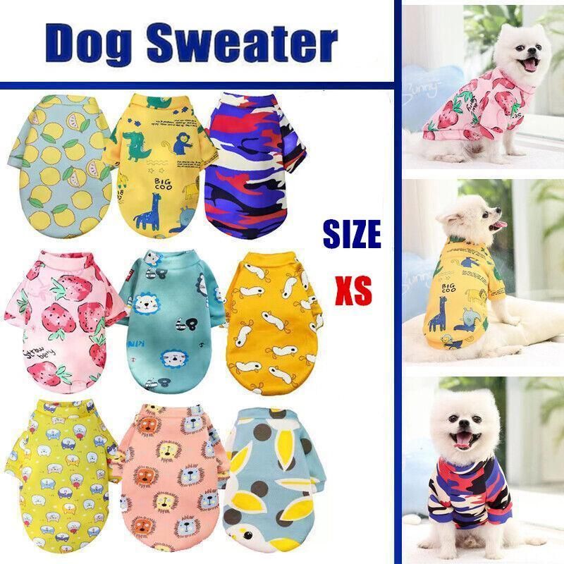 XS Cute Pet Dog Warm Jumper Sweater Clothes Cat Knitwear Knitted Coats Winter - Yellow Giraffe โ image 2