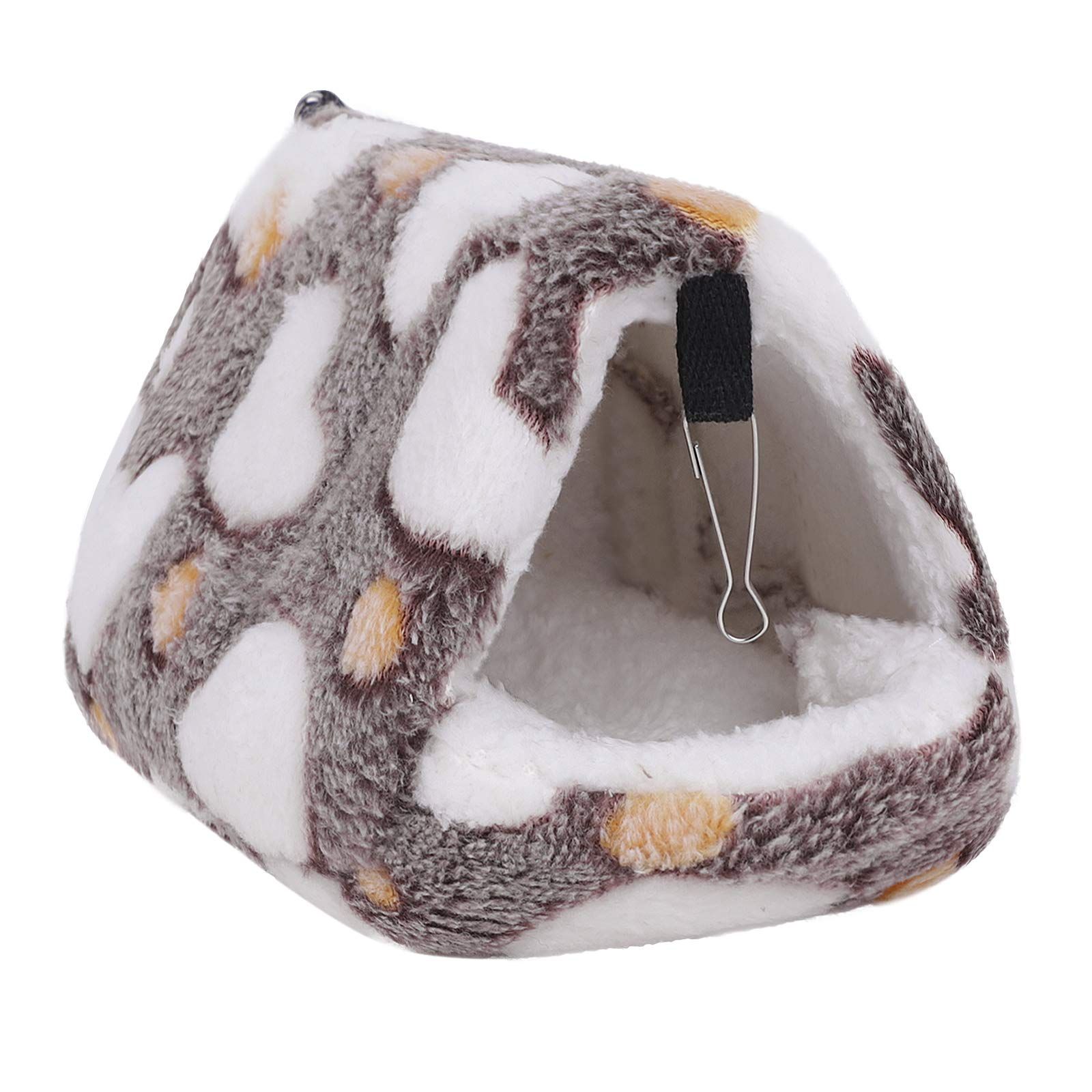 Fluffy Warm Bird Nest House Winter Parrot Hanging Hammock Cage Tent Plush Hut Hideaway Cute Guinea Pig Hamster Cave, Medium