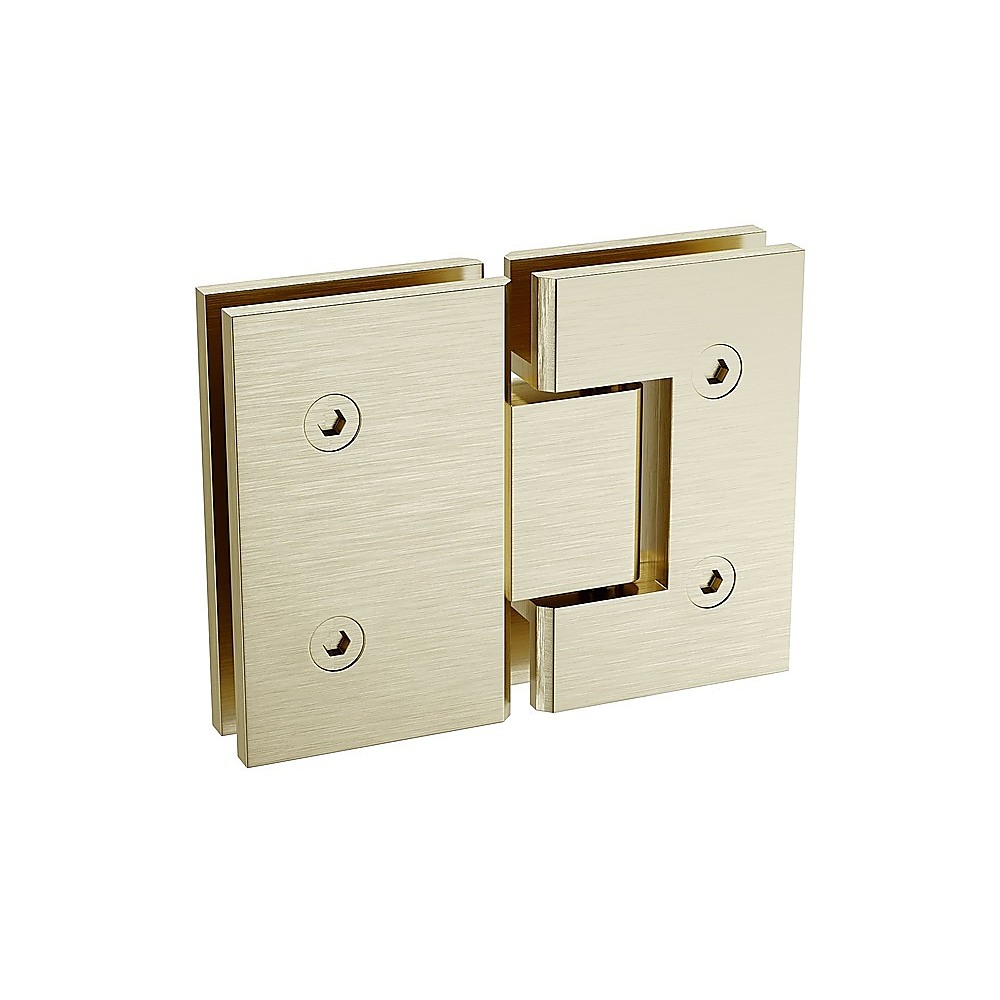 180 Degree Stainless steel Glass to Glass Shower Door Hinge in Gold — image 4