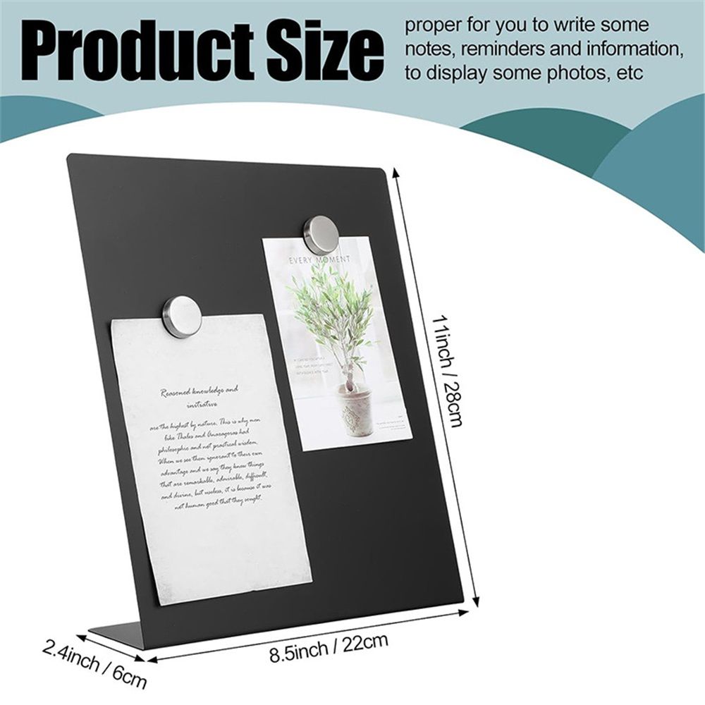 Magnet Board - Black, 8.5 x 11 x 2.4 in - Standing Magnetic Board for Desk & Wall - Magnetic Display for Memos, Photos & Documents โ image 4