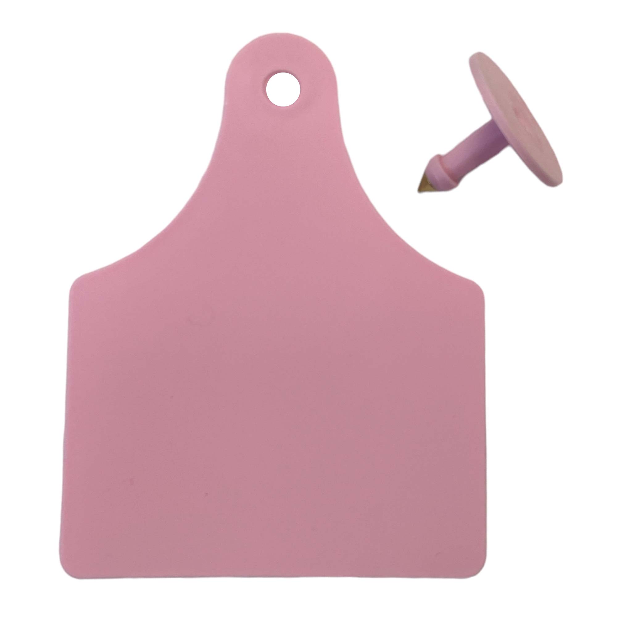 100x Cattle Ear Tags 7 × 10cm Set - Large Pink Blank Cow Sheep Livestock Label — image 4