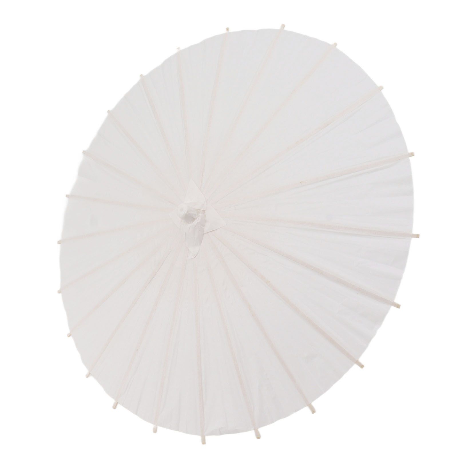 Kids Paper Parasol Bamboo and Paper Chinese Style Elegant White DIY Paper Umbrellas for Decoration 40cm/15.7in โ image 5