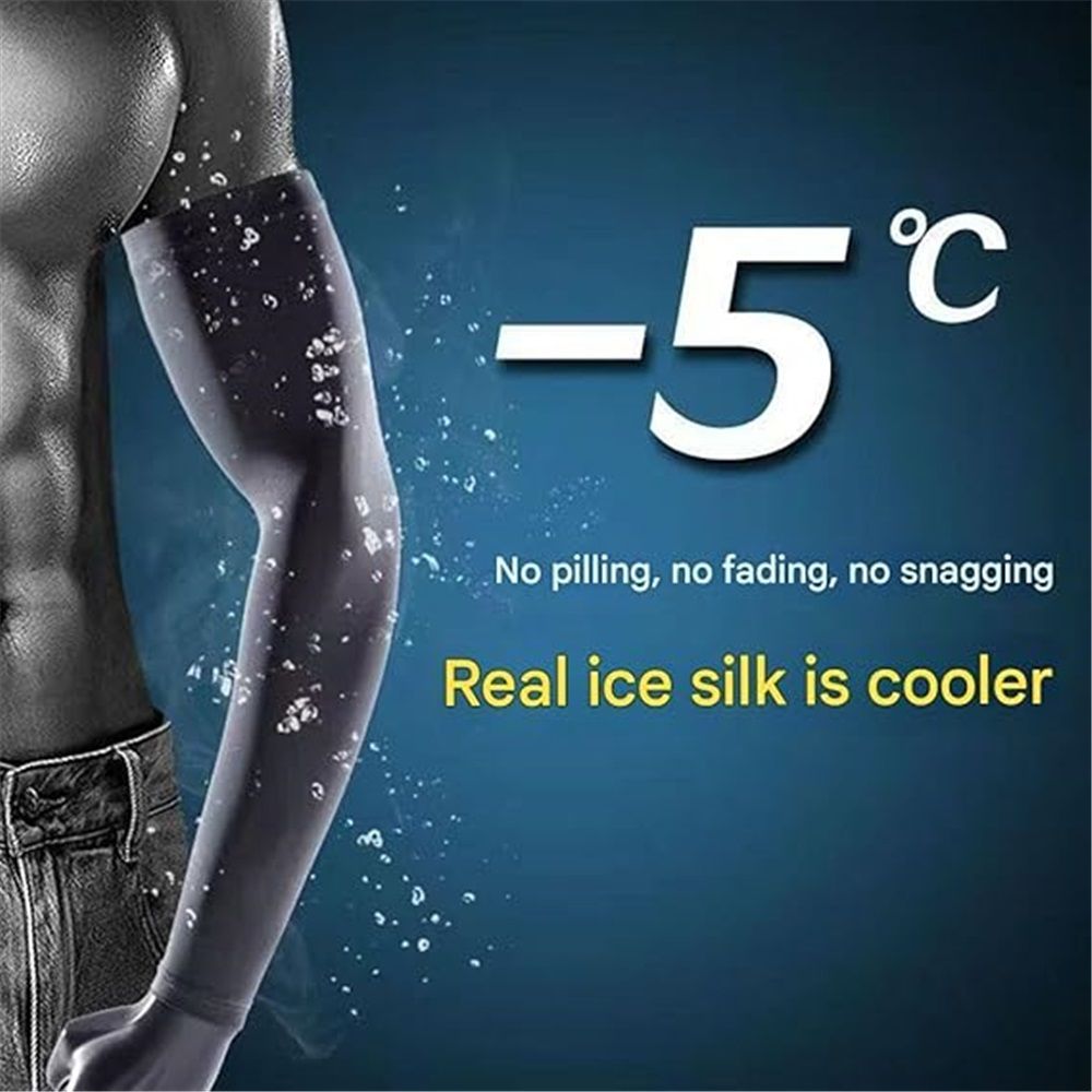 UPF50 Sunscreen and UV Protection Cool Sleeve Set, Summer sleeves Black, unisex โ image 3