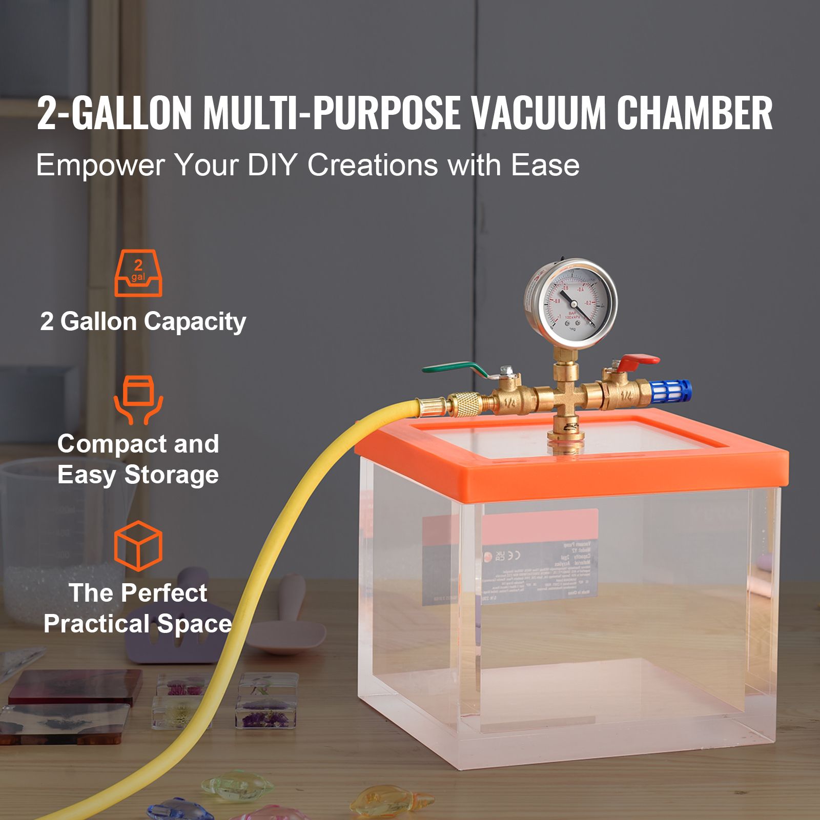Upgraded Multipurpose Acrylic Vacuum Degassing Chamber โ image 2