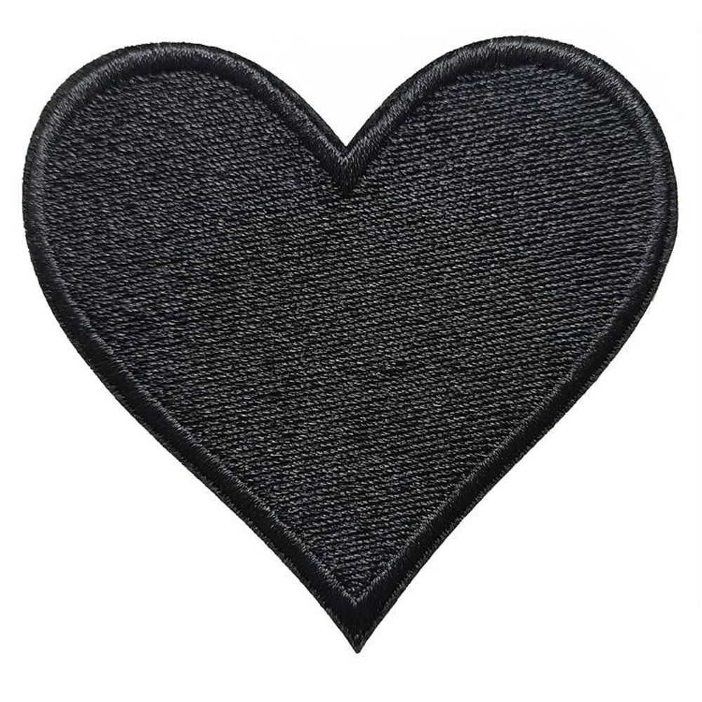 10 pcs Black Heart Embroidered Iron on Patches for Clothing Jackets Backpacks 2.36x2.5 inch, for Clothing, Uniform, Hats, Backpacks, Jackets, Pants, & — image 2