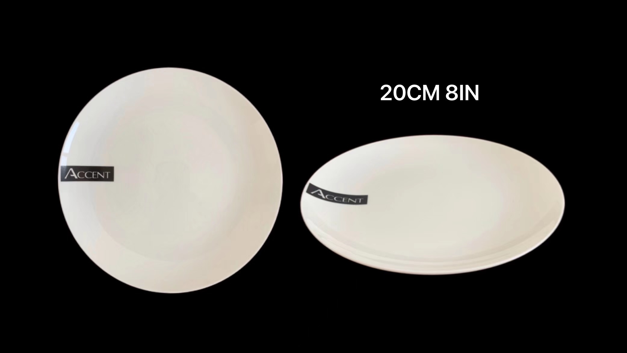 bulk 24 White Fine Bone China Side Plate 8ln 20 × 2cm