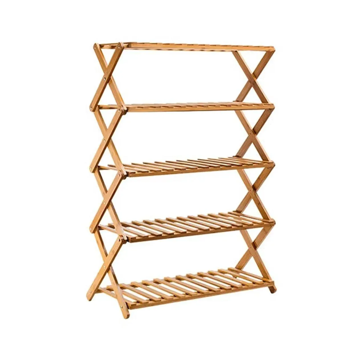 6 Tier Folding Shoe Rack Home Shoe Storage Organizer Space Saving for Shoes — image 2